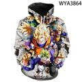 Moletom Goku 3D com capuz Anime Dragon Ball