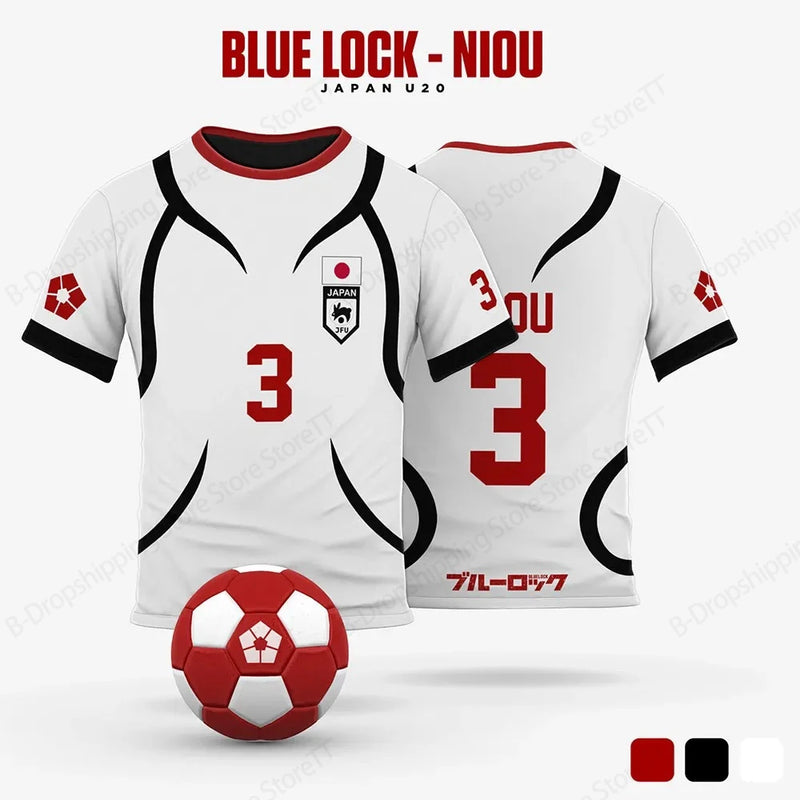 Camiseta do Japão Anime blue Lock