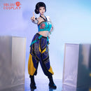 Sbluucosplay kpop huntrix zoey cosplay traje r qualidade bordado caçadores de demônios zoey peruca cosplay roupa de halloween