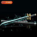 Katana demon slayer kamado tanjirou katana nichirin Moc 1478 pçs