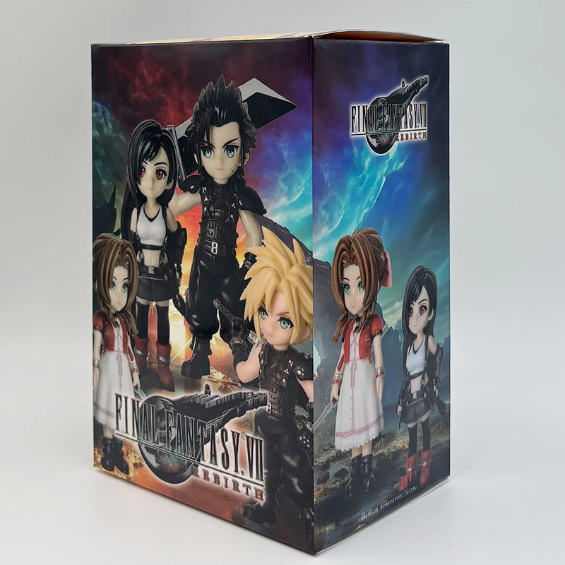 Anime nuvem conflito tifa lockhart aerith gainsborough zack · figura de cabelo modelo brinquedo pvc ornamento de mesa acessórios presente 11-12.5cm