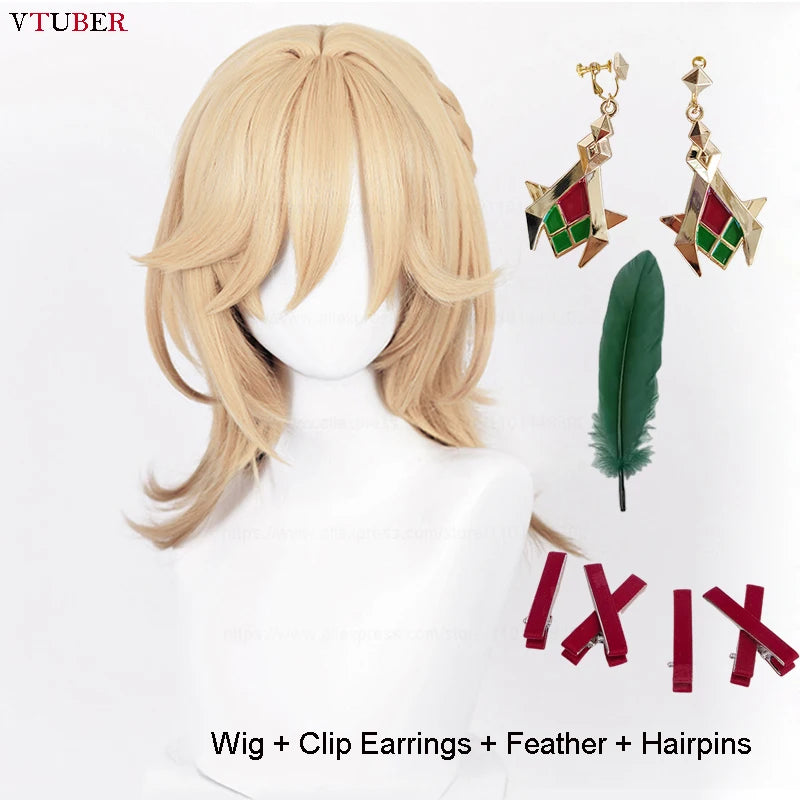 Peruca Kaveh Anime Genshin Impact, 50cm