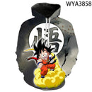 Moletom Goku 3D com capuz Anime Dragon Ball