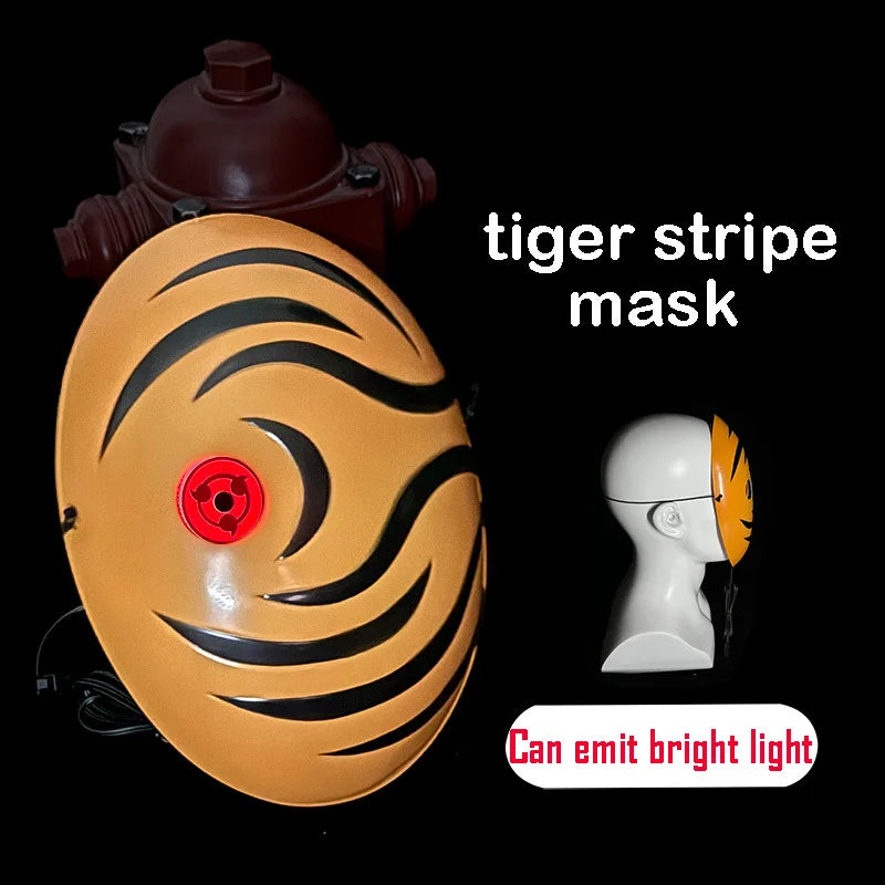 Mascara tobi obito ninja akatsuki com led Anime Naruto