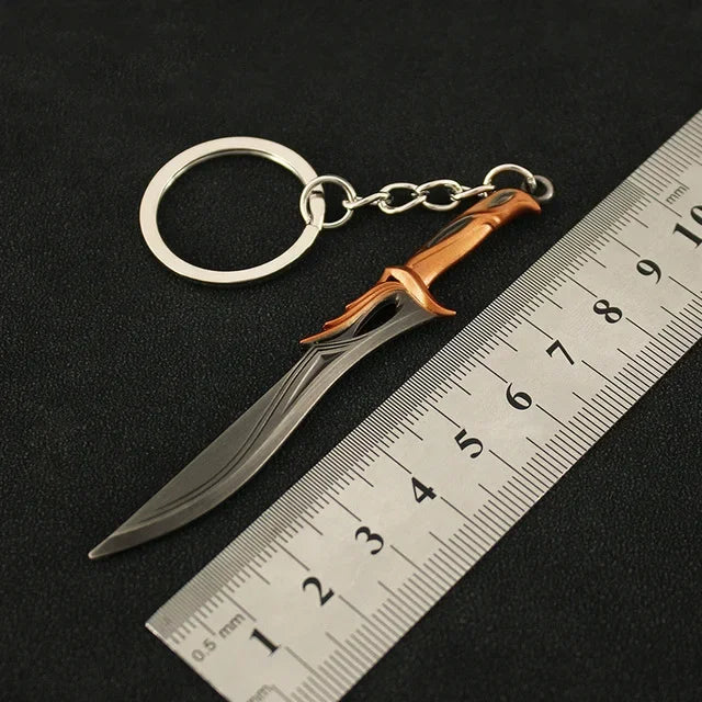 Valorant corpo a corpo reaver 2.0 karambit chaveiro para homem jogo periférico m4 samurai punhal modelo metal chaveiro pingente jóias presente