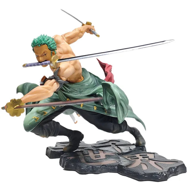 Action Figure Shura Roronoa Zoro, Seis Braços, 9 Lâminas, Anime One piece 30 cm, 40cm