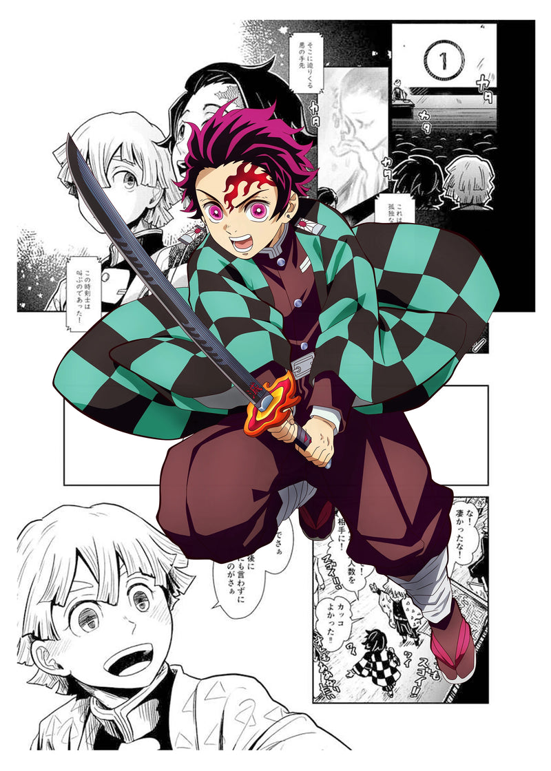Quadro estilo manga Anime Demon Slayer