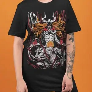 Camiseta Ichigo Kurosaki versão demoníaco Anime Bleach