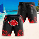 Conjunto de biquíni e shorts akatsuki Anime naruto