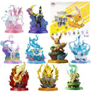 Action figure evolução da evee espeon, sylveon, glaceon, leafeon, vaporeon, umbreon, flareon Anime pokemon