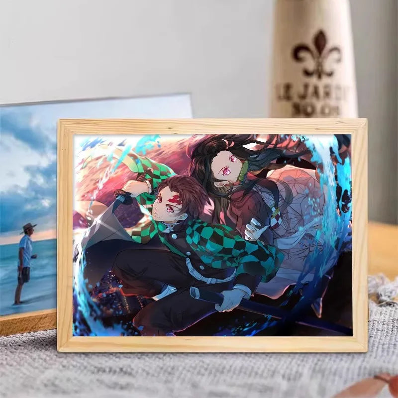 Quadro em led night Anime Demon Slayer :Kimetsu não Yaiba