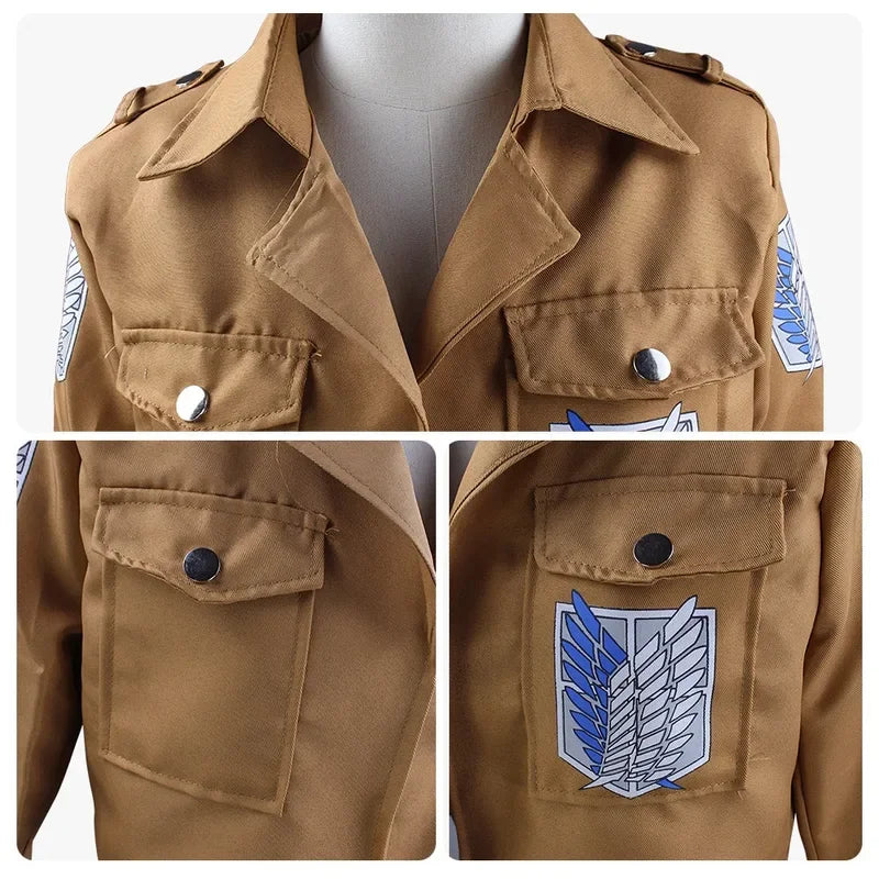 Cosplay Levi ackerman, mikasa,  eren, Hange Anime attack on titan