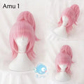 Amu hinamori cosplay peruca shugo chara! Doki festa miki suu correu anime rosa cabelo sintético para adulto + peruca boné
