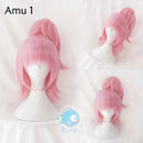 Amu hinamori cosplay peruca shugo chara! Doki festa miki suu correu anime rosa cabelo sintético para adulto + peruca boné