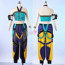Sbluucosplay kpop huntrix zoey cosplay traje r qualidade bordado caçadores de demônios zoey peruca cosplay roupa de halloween