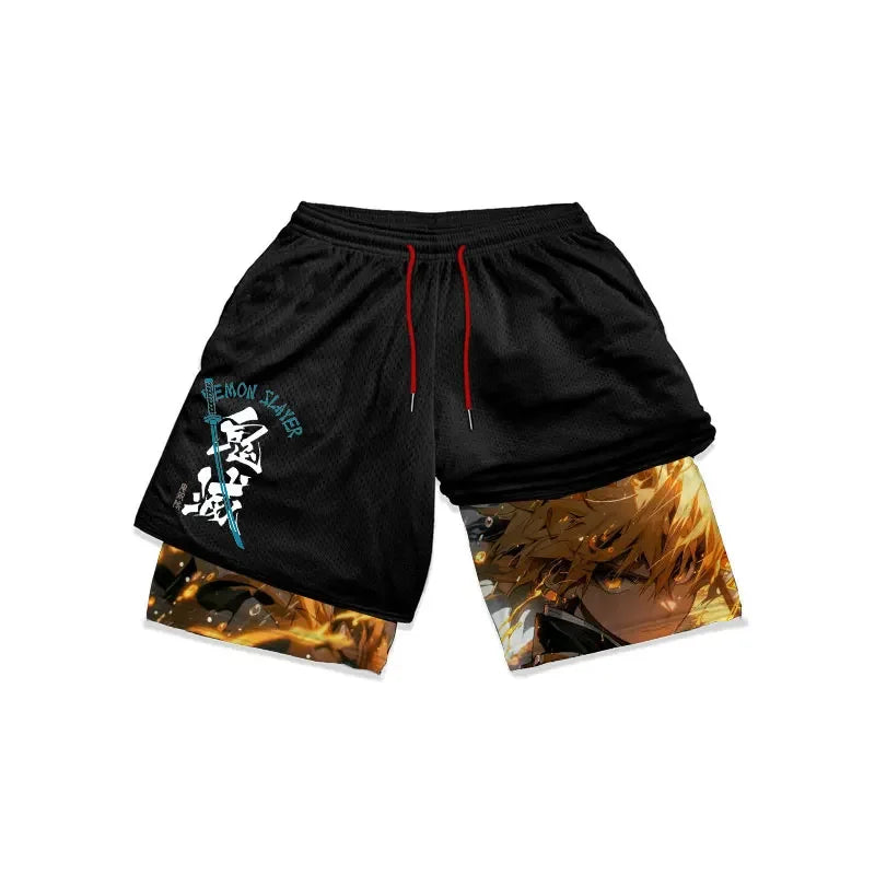 Shorts de compressão Anime Demon slayer