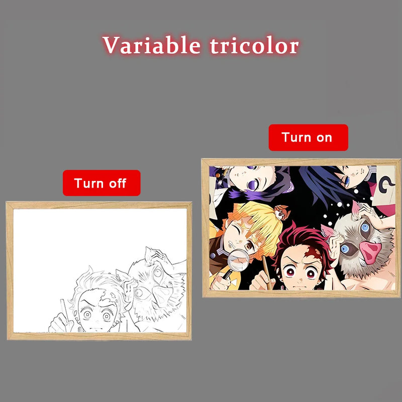 Quadro em led night Anime Demon Slayer :Kimetsu não Yaiba