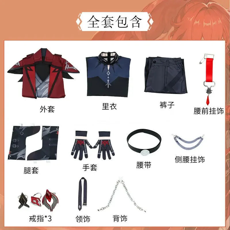 Cosplay Diluc Game Genshin Impact