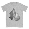 Camiseta Gandalf empurra gollumed em um carrinho de compras Filme O Senhor dos Anéis