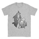 Camiseta Gandalf empurra gollumed em um carrinho de compras Filme O Senhor dos Anéis