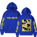 Azul bloqueio bachira moletom com capuz masculino primavera outono moda feminina moletom de grandes dimensões 2025 novo dos desenhos animados anime casal pulôver topos