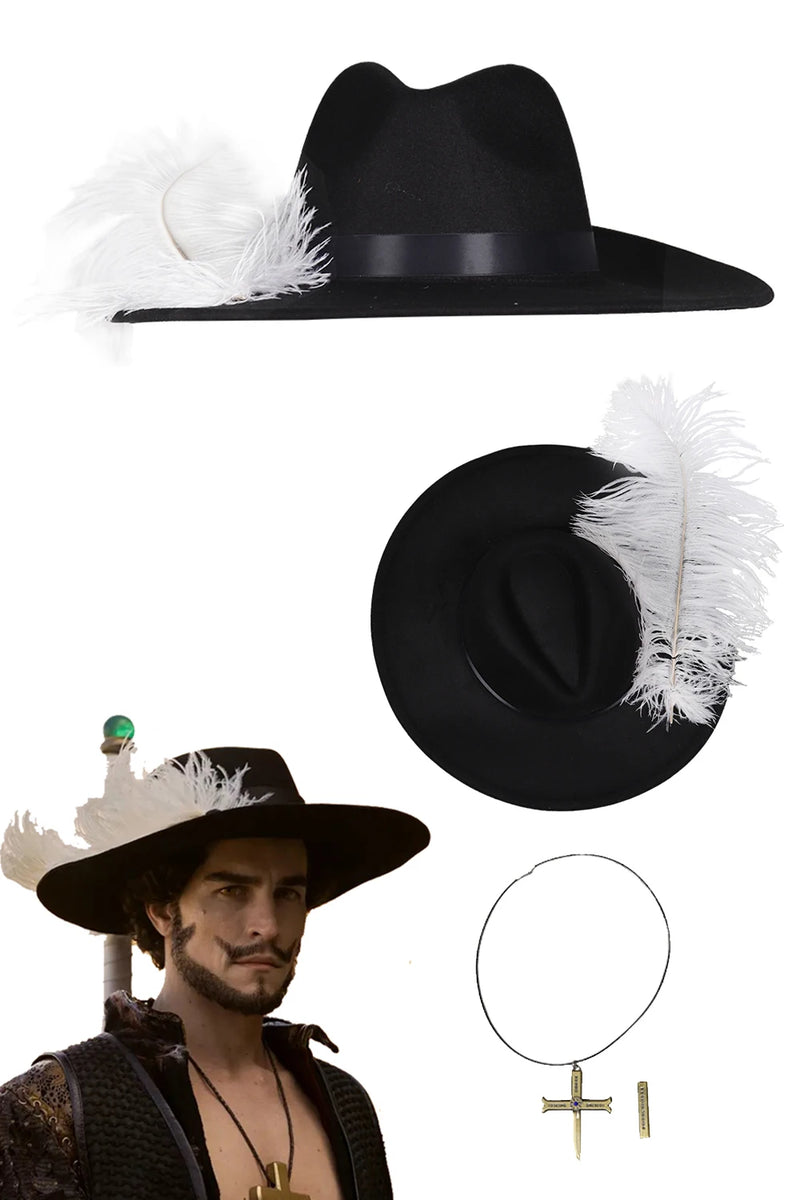 Chapéu e Colar Mihawk anime One Piece