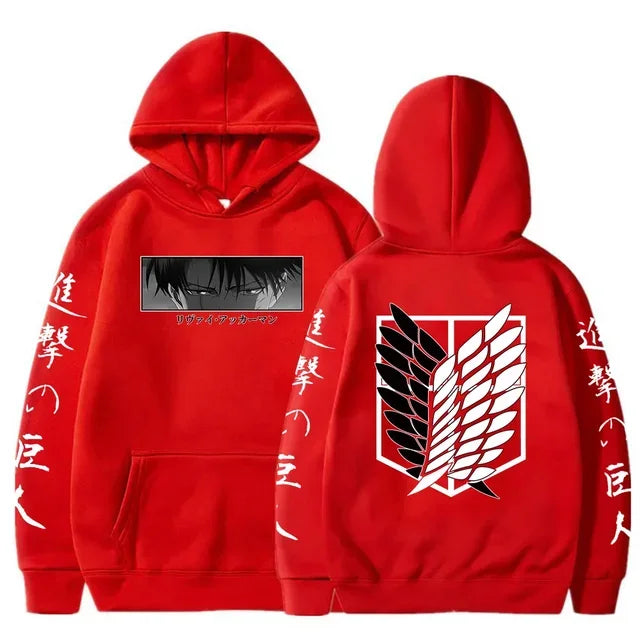 Moletom Levi, estilo harajuku Anime attack on titan