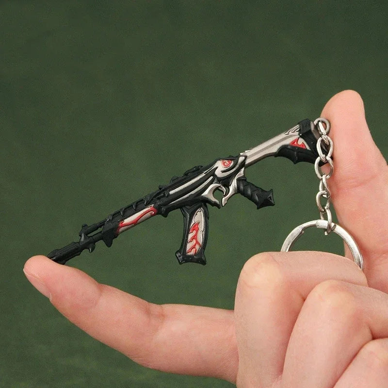 Valorant corpo a corpo reaver 2.0 karambit chaveiro para homem jogo periférico m4 samurai punhal modelo metal chaveiro pingente jóias presente