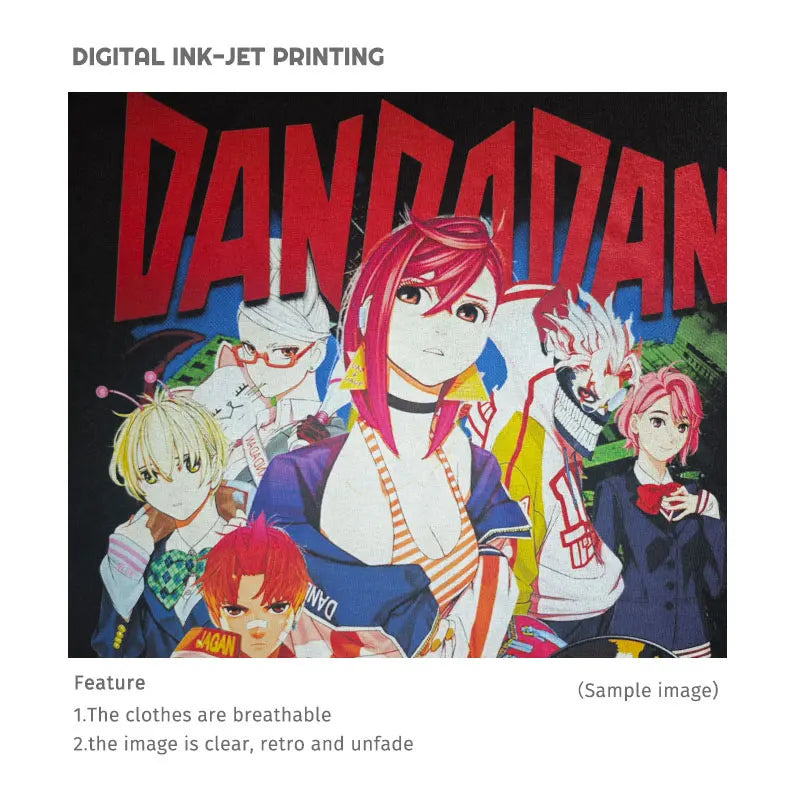Camiseta ayase momo takakura ken Anime dandadan algodão