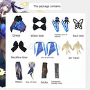 Cosplay Keqing jogo/Anime Genshin Impact