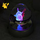 Figura Crystal Ball 3D  Pokeball, Rayquaza, Umbreon, Mew, Gengar, Idéia, Vulpix LeD
