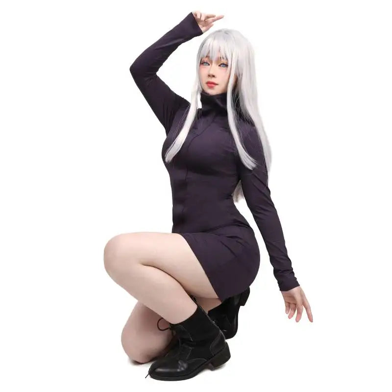 Cosplay Gojo Satoru versão feminina Anime JJK