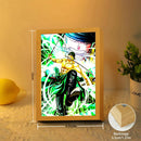 Quadro em led night  Zoro, Luffy Anime One Piece
