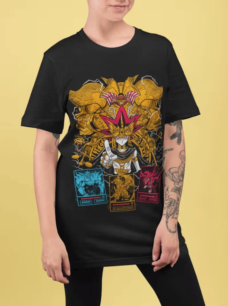 Camiseta dos deuses egípcios, Slifer Ra Obelisco Anime YuGiOh