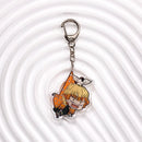 Personagens de anime demon slayer na moda acrílico chaveiro acessórios saco charme criativo mochila pingente chaveiro presentes para amigos