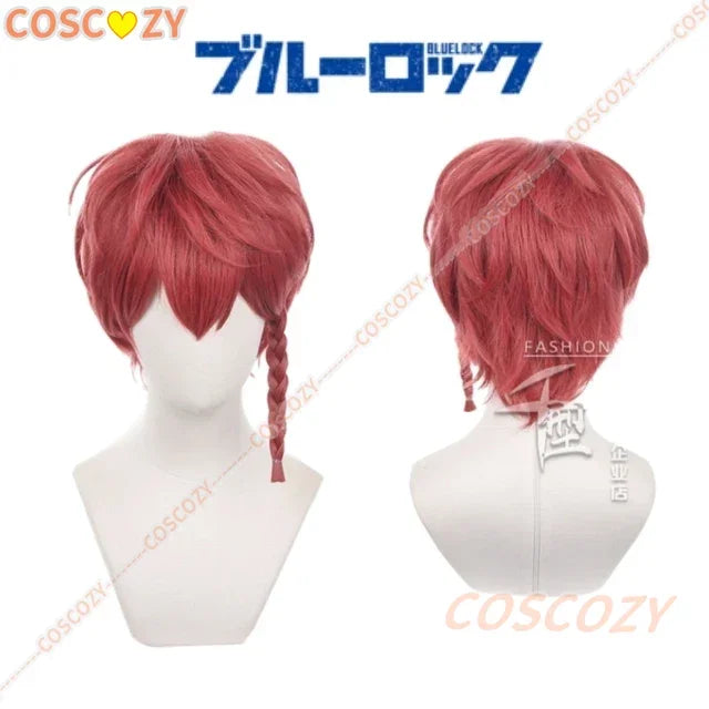 Peruca de Cosplay de  Bachira, Meguru, Hyoma, Chigiri, Nagi, Seishirou, Isagi, Yoichi, Mikage, Reo, Se, Itoshi, Kunigami Anime Blue Lock