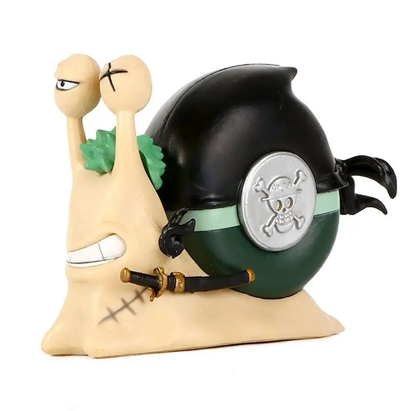 Action figure, Den Den, Mushi, Luffy, Ás, Zoro, Lei, Buggy, Anime One Piece