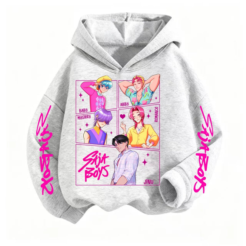 Moletom com capuz com zíper Anime kpop huntrix Demon Hunters