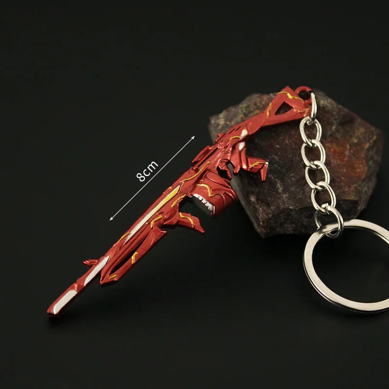 Valorant corpo a corpo reaver 2.0 karambit chaveiro para homem jogo periférico m4 samurai punhal modelo metal chaveiro pingente jóias presente