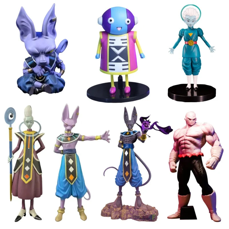Action figure Grande Sacerdote, Beerus, Zen'o, Whis, Deuses da Destruição, Dxf Estátua anime DBZ