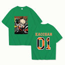 Hot Anime Bakugou Katsuki 01 Printing T-shirt Women Men Fashion Short Sleeve Street Casual Personality Summer T-shirt