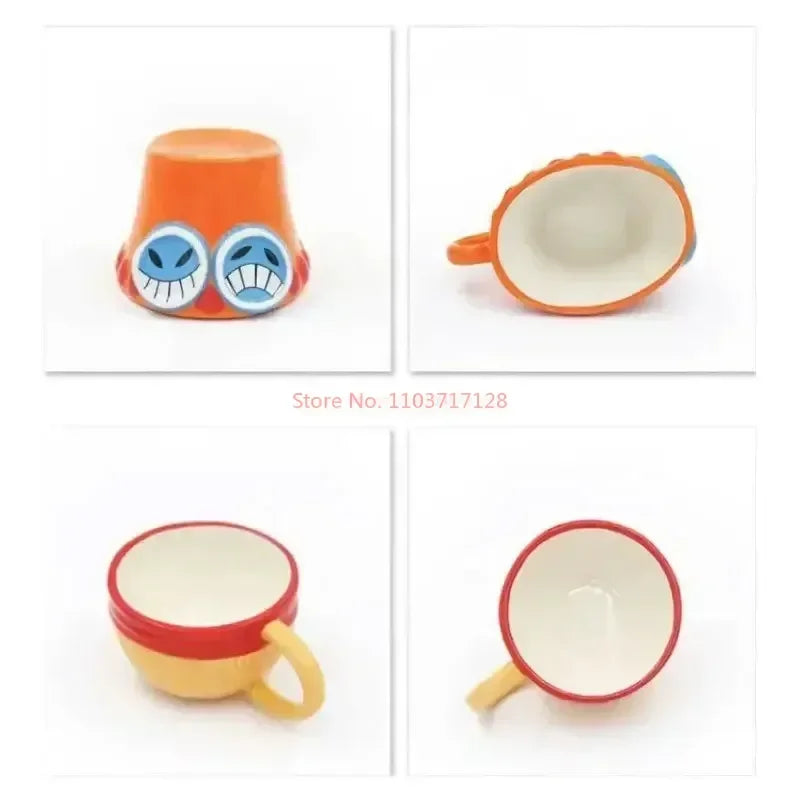 Tigela e xicara Luffy chapéu de palha Anime One piece 1 pc
