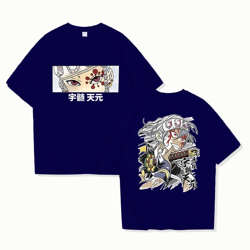 Camiseta Tengen Uzui Unisex estilo Harajuku Anime Demon slayer