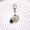 Personagens de anime demon slayer na moda acrílico chaveiro acessórios saco charme criativo mochila pingente chaveiro presentes para amigos