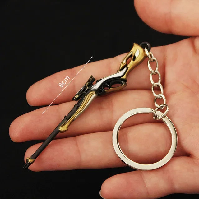 Valorant corpo a corpo reaver 2.0 karambit chaveiro para homem jogo periférico m4 samurai punhal modelo metal chaveiro pingente jóias presente