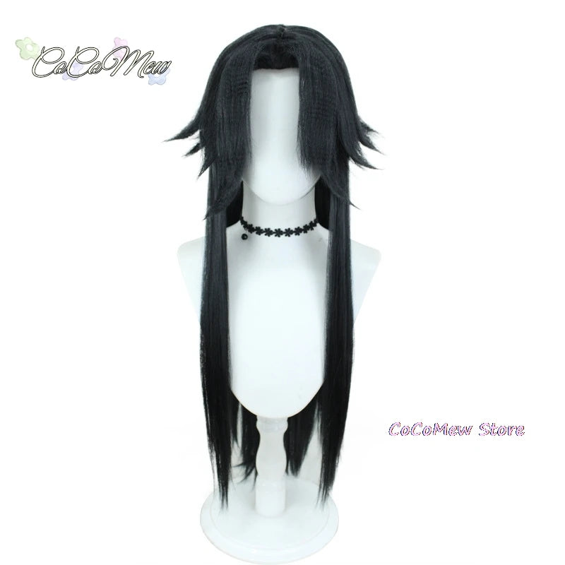 Peruca fatui harbinger Game genshin impacto, 80cm