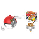 Pião com lançador pikachu/charmander/squirtle/mew/eevee Anime pokemon