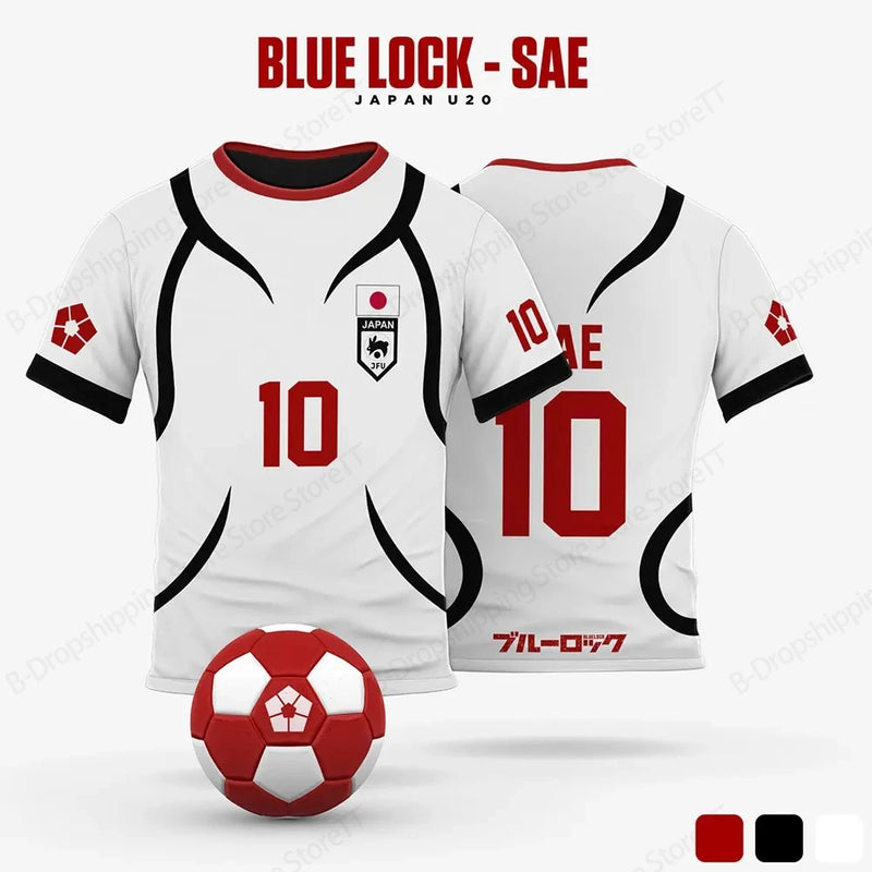 Camiseta do Japão Anime blue Lock