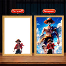 Quadro em led night  Zoro, Luffy Anime One Piece