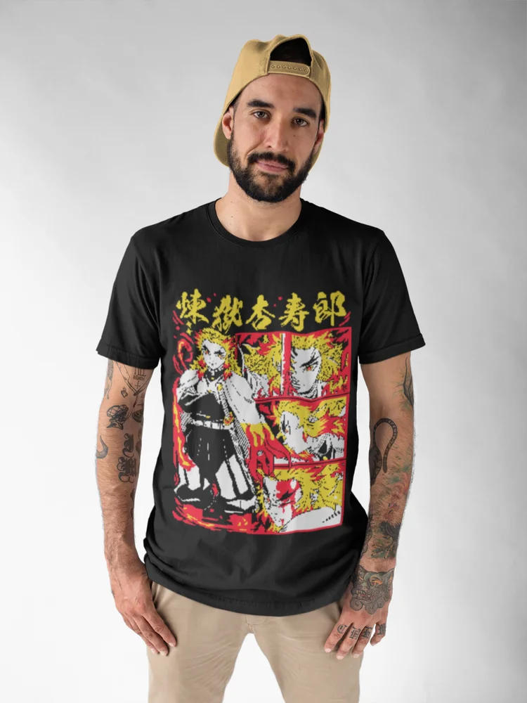 Camiseta Kyojuro Rengoku Anime Demon Slayer